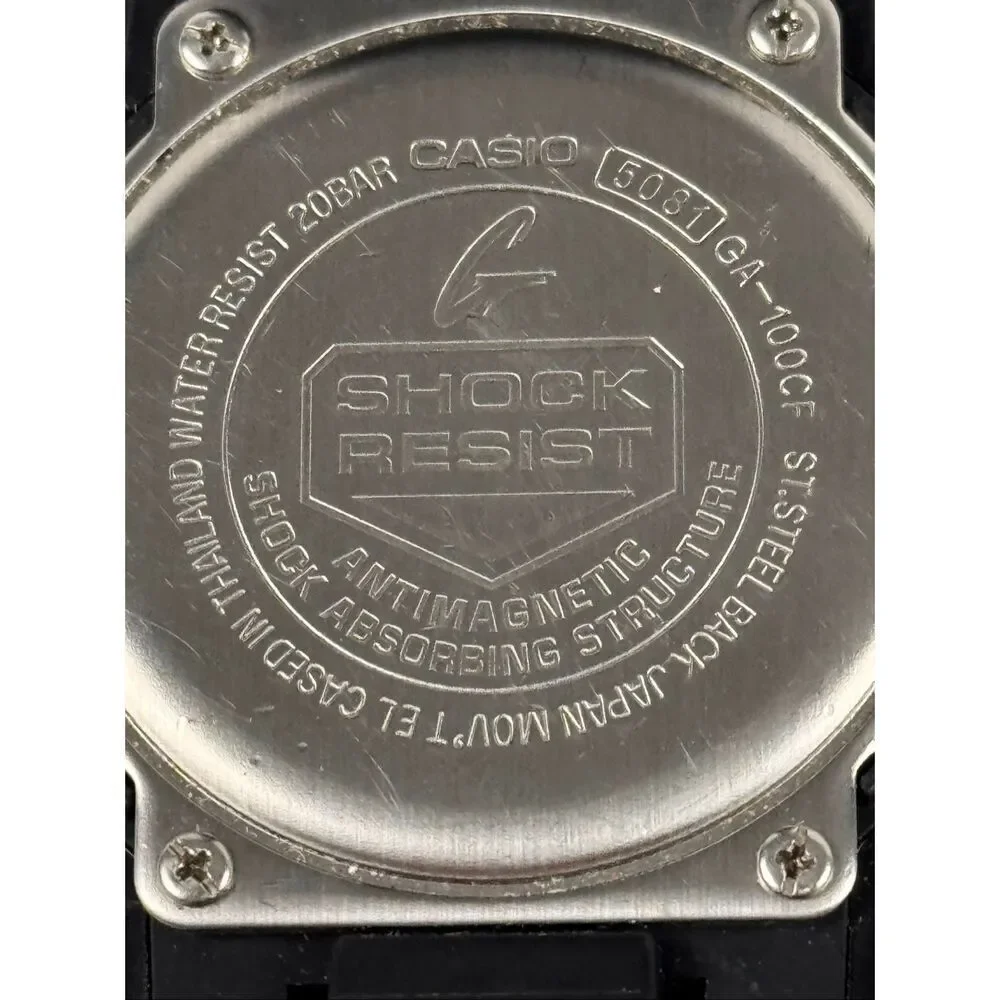 CASIO G-SHOCK GA-100CF-1A9 Camouflage Black Analog Digital Watch